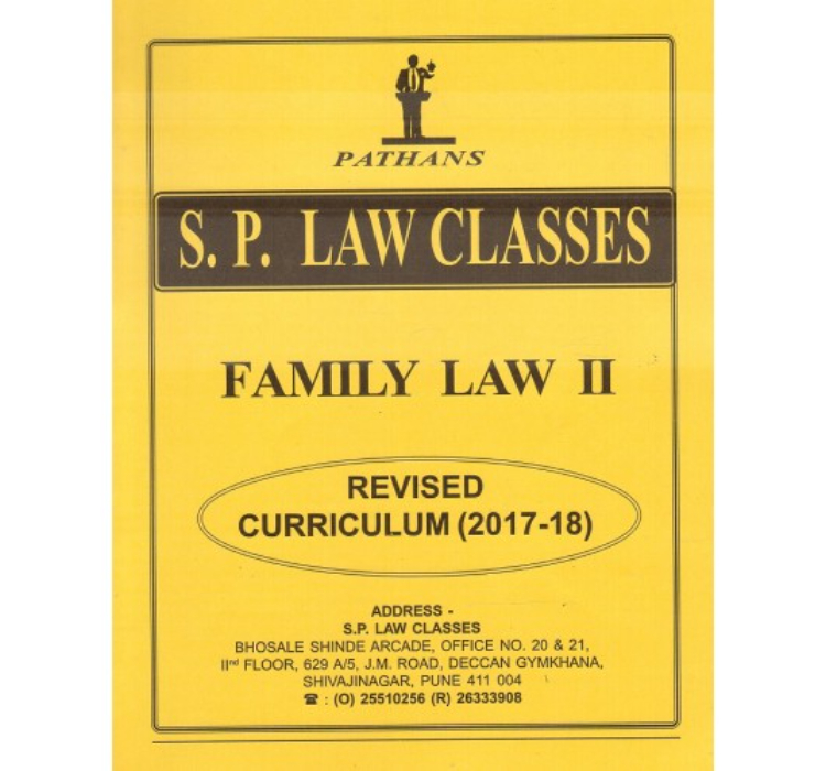 S. P. Law Classes Family Law II Notes for BA. LL.B| LL.B by Prof. A. U. Pathan [New Syllabus 2019]