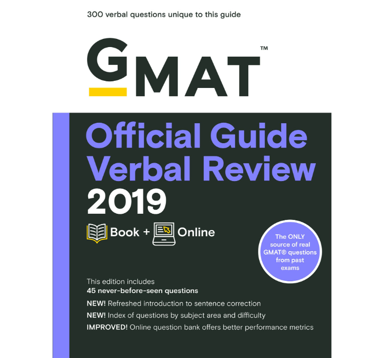 GMAT Official Guide Verbal Review 2019: Book + Online