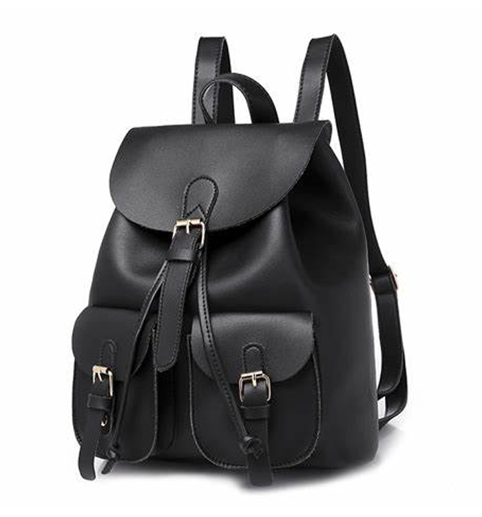 Girl Leather Black Bag