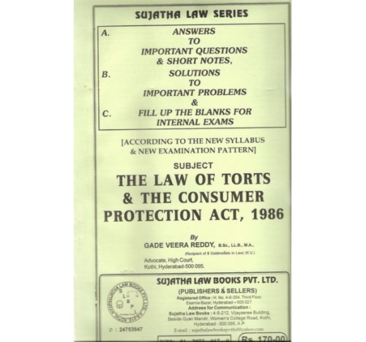 Sujatha's Notes: Torts & Consumer Protection Act,1986 for B.S.L & L.L.B by Gade Veera Reddy